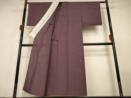 平和屋着物＊夏物 色無地 絽 葡萄鼠色 正絹 逸品 AABG9087jd