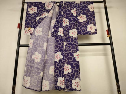 平和屋着物＊夏物　アンティーク　大正ロマン　小紋　絽　花唐草文　正絹　逸品　AABG9095jd