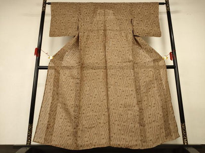 平和屋着物＊夏物 小千谷ちぢみ 笹文 麻 逸品 AABG9102jd