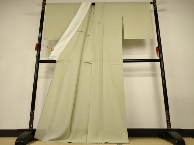 平和屋着物＊夏物 色無地 絽 女郎花色 正絹 逸品 AABG9104jd