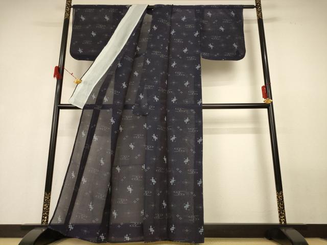 平和屋着物＊夏物 本場琉球絣 夏琉球 正絹 逸品 AABG9110jd