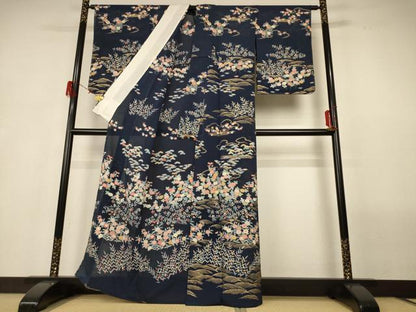 平和屋着物＊夏物　訪問着　絽縮緬　雲取り草花文　金彩　正絹　逸品　未使用　AABG9117jd