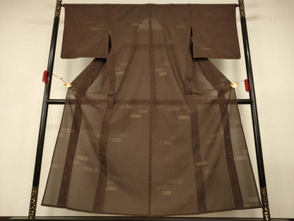 平和屋着物＊夏物 訪問着 紗 金銀糸 正絹 逸品 AABG9122jd