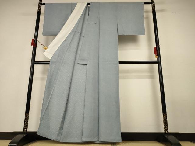 平和屋着物＊夏物　江戸小紋　絽　鮫小紋柄　正絹　逸品　AABG9124jd