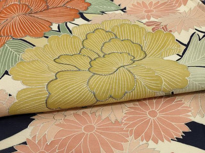 平和屋着物＊夏物 色留袖 絽 草花文 反端付き 正絹 逸品 AABG9125jd