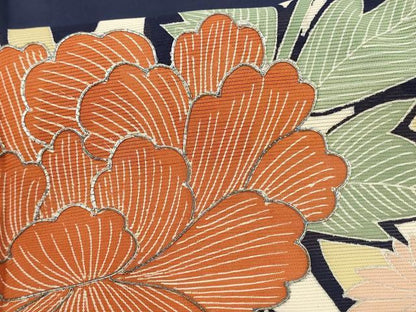 平和屋着物＊夏物 色留袖 絽 草花文 反端付き 正絹 逸品 AABG9125jd