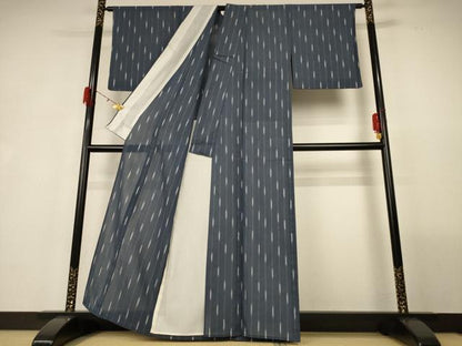 平和屋着物＊夏物 紗紬 変わり縞 正絹 逸品 AABG9127jd