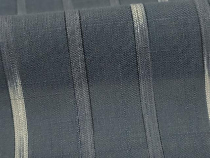 平和屋着物＊夏物 紗紬 変わり縞 正絹 逸品 AABG9127jd