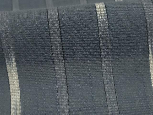 平和屋着物＊夏物 紗紬 変わり縞 正絹 逸品 AABG9127jd