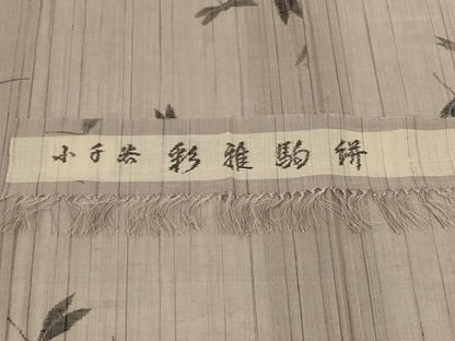 平和屋着物＊夏物 紗紬 小千谷 彩稚駒絣 勝虫 蜻蛉 反端付き 正絹 逸品 AABG9133jd
