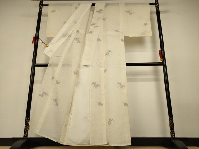 平和屋着物＊夏物 紗紬 鴛鴦文 正絹 逸品 AABG9134jd