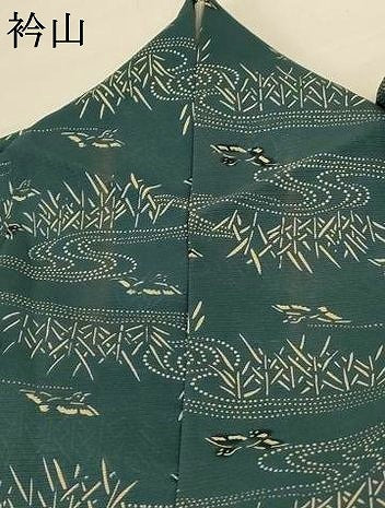 平和屋着物＊夏物 小紋 絽 流水飛鳥文 正絹 逸品 AABG9137jd