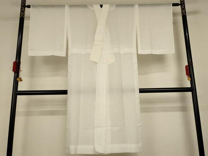 平和屋着物＊夏物 長襦袢 絽 白色 洗える着物 AABG9138jd