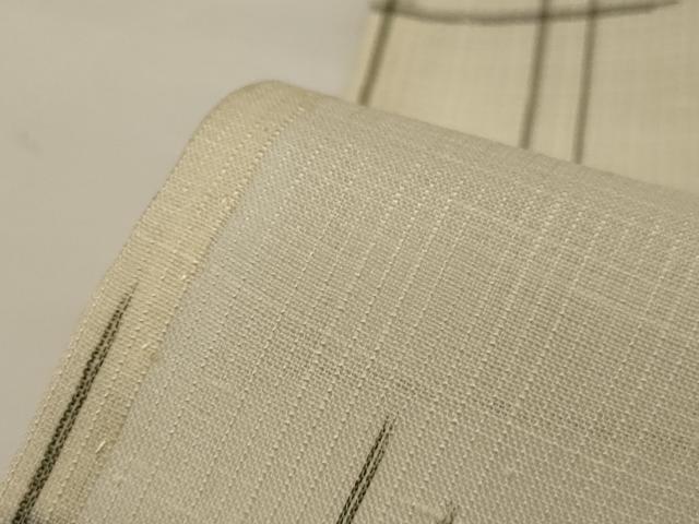平和屋着物＊夏物 紗紬 井桁絣 正絹 逸品 AABG9139jd