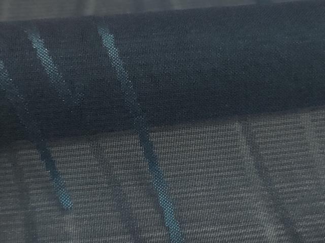 平和屋着物＊夏物 小紋 紗 よろけ縞 正絹 逸品 AABG9145jd