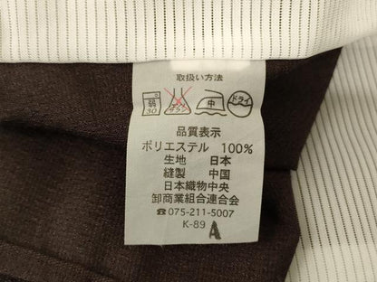 平和屋着物＊夏物　小紋　紗　萩文　洗える着物　AABG9147jd