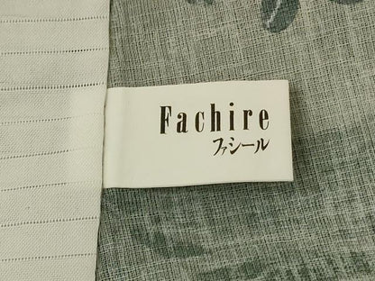 平和屋着物＊夏物 小紋 紗 団扇草花文 洗える着物 未使用 AABG9155jd