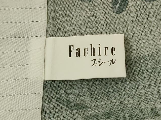 平和屋着物＊夏物 小紋 紗 団扇草花文 洗える着物 未使用 AABG9155jd