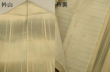 平和屋着物＊夏物　明石ちぢみ　紗　横段文　暈し染め　正絹　逸品　AABG9156jd