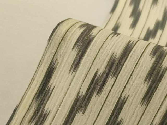 平和屋着物＊夏物 小紋 紗 間道 正絹 逸品 AABG9157jd