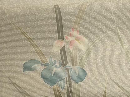 平和屋着物＊夏物 訪問着 絽 流水草花文 暈し染め 正絹 逸品 AABG9159jd