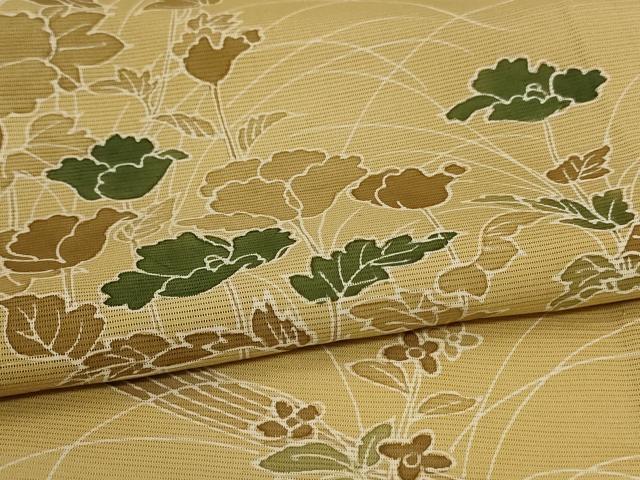平和屋着物＊夏物 訪問着 絽 流水花文 正絹 逸品 AABG9168jd