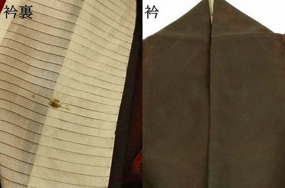 平和屋着物＊夏物 小紋 紗 舞花文 正絹 逸品 AABG9171jd