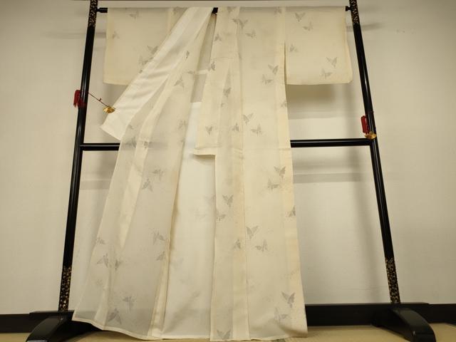 平和屋着物＊夏物 本場大島紬 夏大島 舞蝶文 正絹 逸品 AABG9172jd