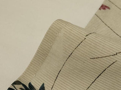 平和屋着物＊夏物 小紋 絽 草花文 正絹 逸品 AABG9173jd
