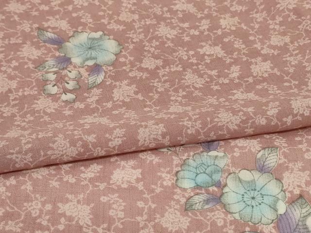 平和屋着物＊夏物　小紋　紗　辻が花　洗える着物　AABG9175jd