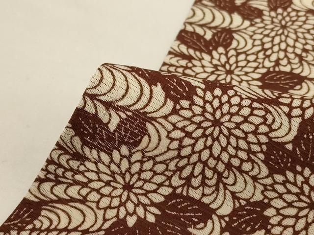 平和屋着物＊夏物　小紋　絽　菊　正絹　逸品　AABG9179jd