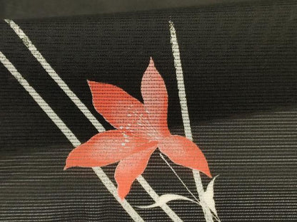 平和屋着物＊夏物 小紋 絽 草花文 洗える着物 AABG9194jd