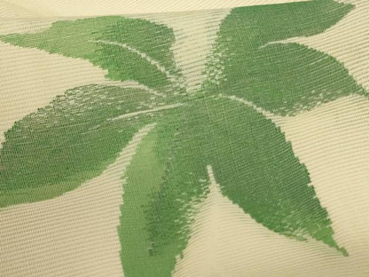 平和屋着物＊夏物 小紋 絽 舞葉文 正絹 逸品 AABG9196jd