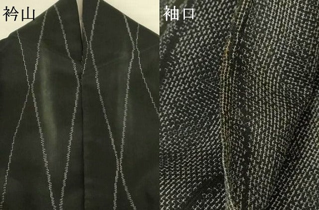平和屋着物＊夏物 小紋 紗 縞 洗える着物 AABG9202jd