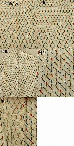 平和屋着物＊夏物 小紋 絽 網目文 正絹 逸品 AABG9204jd