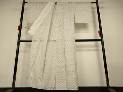 平和屋着物＊夏物 小紋 絽 網目文 正絹 逸品 AABG9204jd