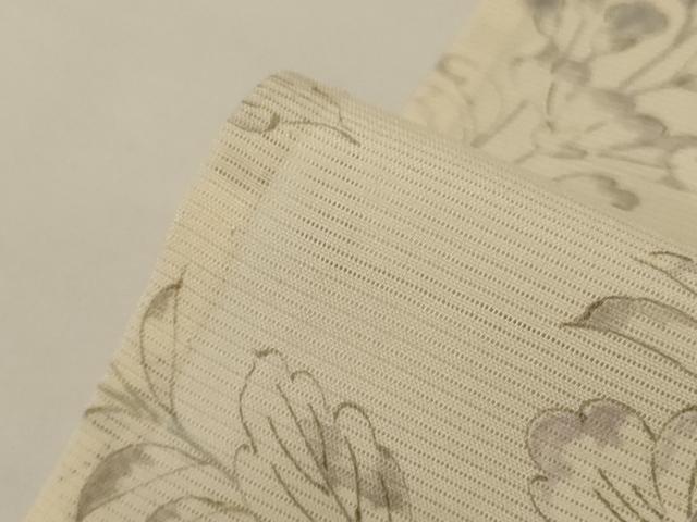 平和屋着物＊夏物 小紋 絽 草花文 正絹 逸品 AABG9206jd