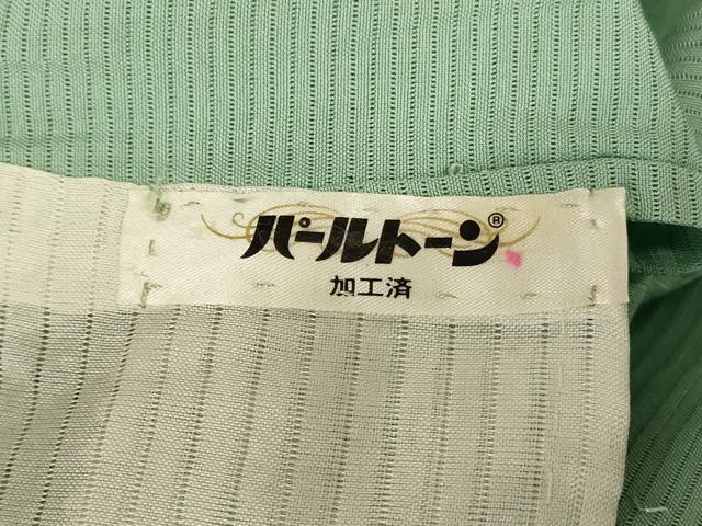 平和屋着物＊夏物 無地絵羽訪問着 絽 刺繍 地紙草花文 薄萌葱色 正絹 逸品 AABG9208jd