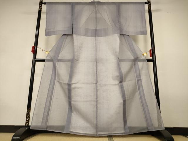 平和屋着物＊夏物　紗紬　色無地　霞色　正絹　逸品　AABG9213jd
