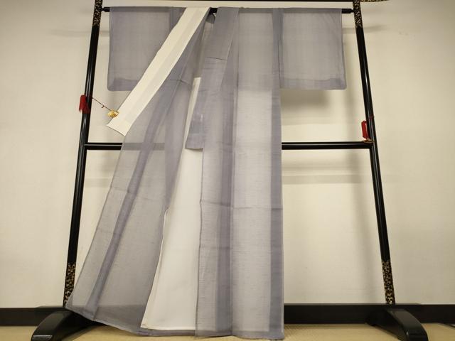平和屋着物＊夏物　紗紬　色無地　霞色　正絹　逸品　AABG9213jd