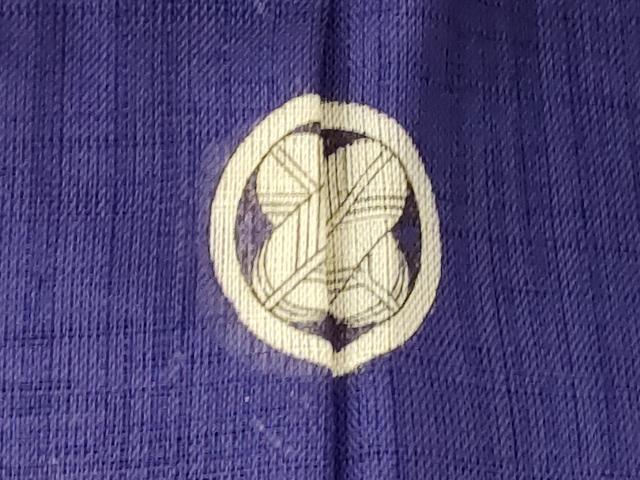 平和屋着物＊夏物 色無地 紗 深紫色 洗える着物 AABG9216jd