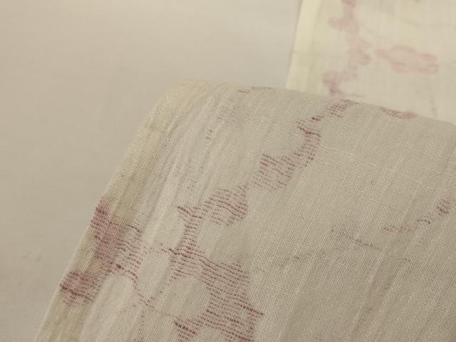 平和屋着物＊夏物 小紋 紗 枝梅文 洗える着物 AABG9217jd