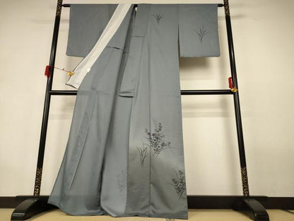平和屋着物＊夏物 訪問着 絽 草花文 暈し染め 洗える着物 AABG9220jd