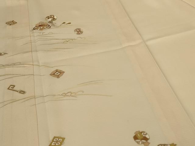 平和屋着物＊夏物 訪問着 絽 宝尽くし 金彩 正絹 逸品 AABG9232jd