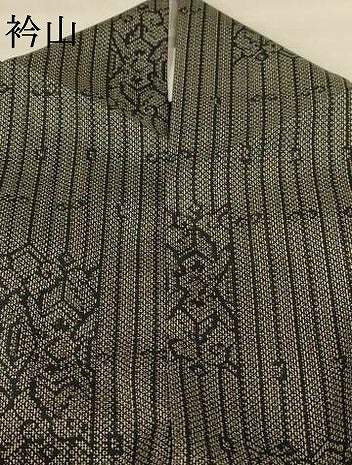 平和屋着物＊夏物　小紋　紗　幾何学文様　正絹　逸品　AABG9236jd