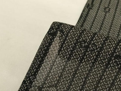 平和屋着物＊夏物　小紋　紗　幾何学文様　正絹　逸品　AABG9236jd