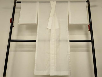 平和屋着物＊夏物 長襦袢 絽 草花紋紗 白色 正絹 逸品 AABG9239jd