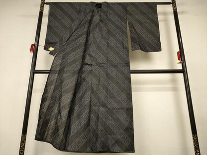 平和屋着物＊夏物 重要無形文化財 本場宮古上布 幾何学文様 苧麻 逸品 AABG9240jd