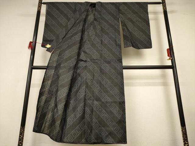 平和屋着物＊夏物 重要無形文化財 本場宮古上布 幾何学文様 苧麻 逸品 AABG9240jd