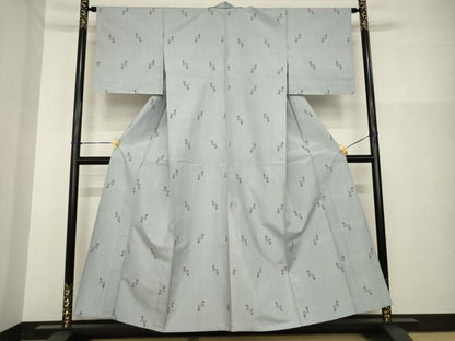 平和屋着物▽上質な紬 単衣 琉球絣文様 正絹 逸品 未使用 AABG9244ck